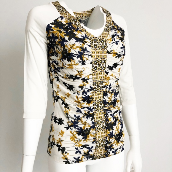 Roberto Cavalli Top Graphic Abstract Print NWT 42 - Picture 3 of 8